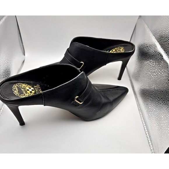 Vince Camuto Maskelynn Bootie Black Size 9.5 Mule Pointed Toe Stiletto Slip On - Picture 3 of 10